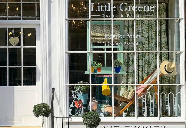 little green paint winning window